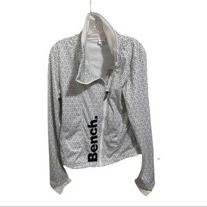 Bench Urbanwear Jacket White w/Black Stars Zip up